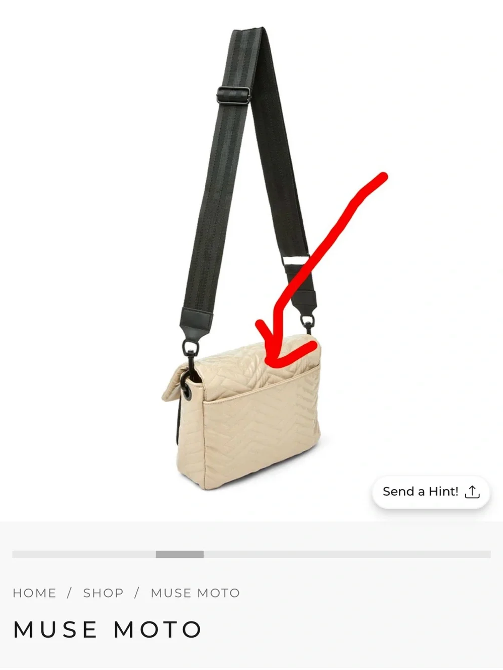 THINK ROYLN Muse Moto Quilted Crossbody Bag with Black Chain Strap